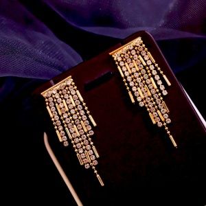New tassel crystal earrings